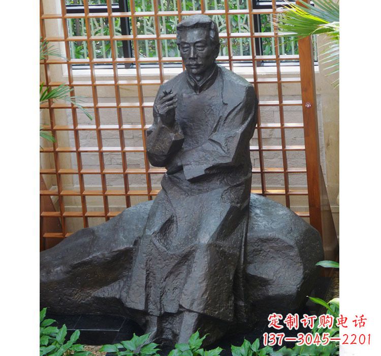 连云港铜雕校园名人鲁迅