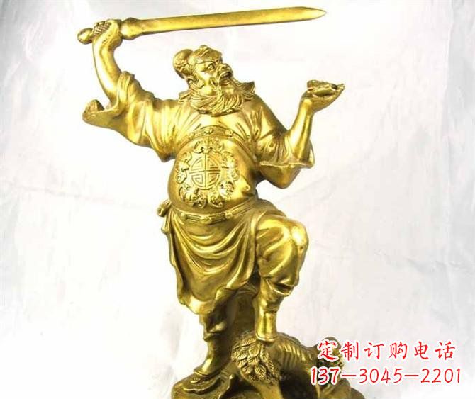 连云港铜雕赵公明古代人物雕塑
