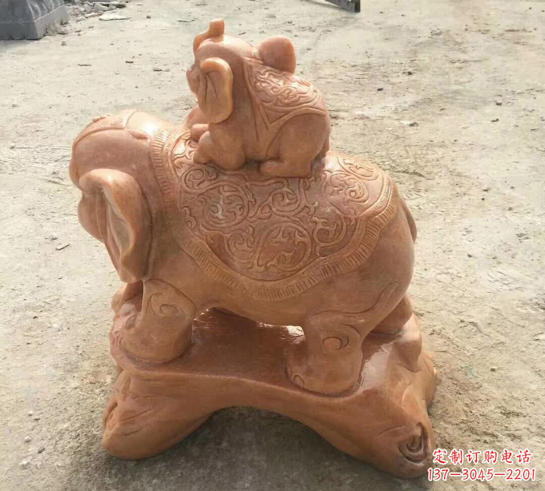 连云港晚霞红小象招财动物