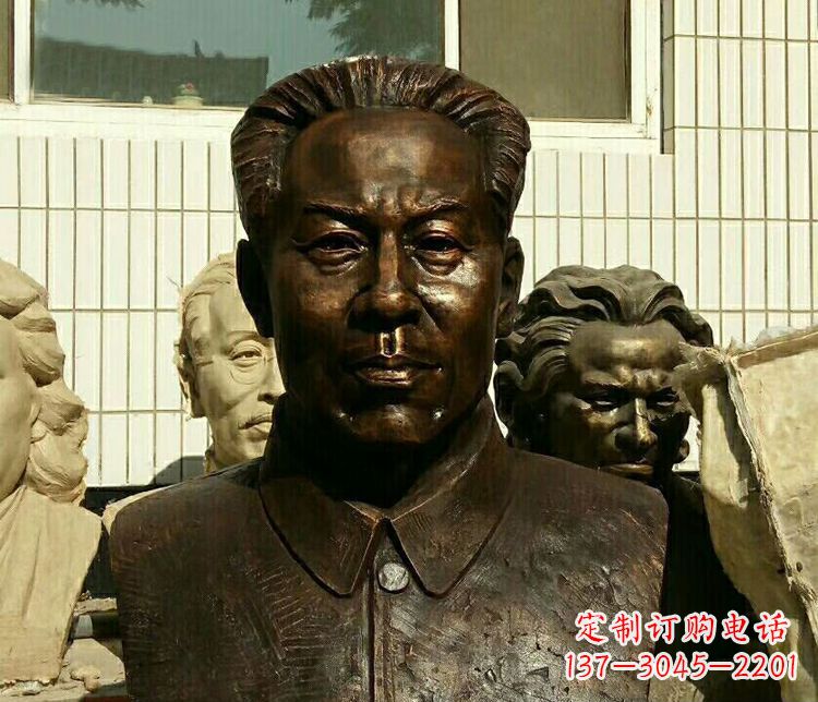 连云港伟人刘少奇胸像铜雕