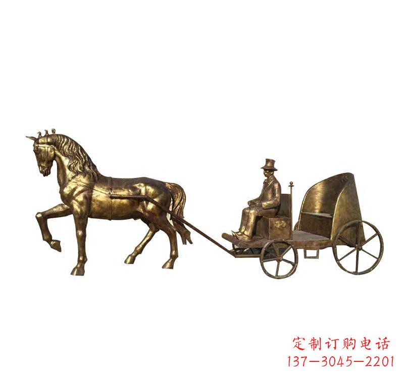 连云港西方马车铜雕
