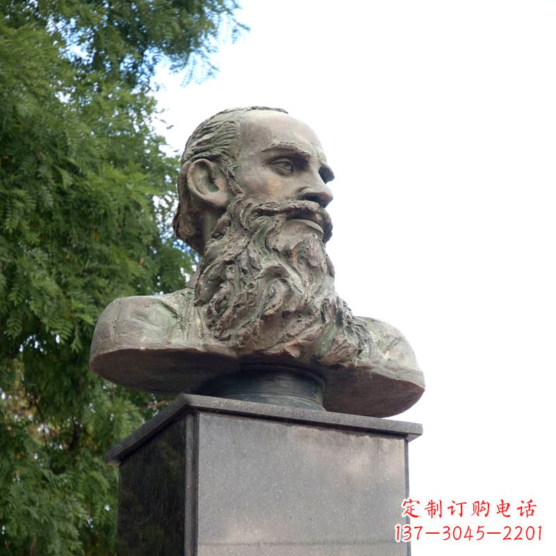 连云港西方名人俄国现实主义作家托尔斯泰胸像雕塑摆件