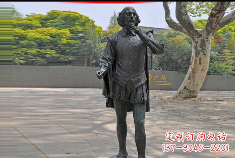 连云港西方名人莎士比亚铜雕