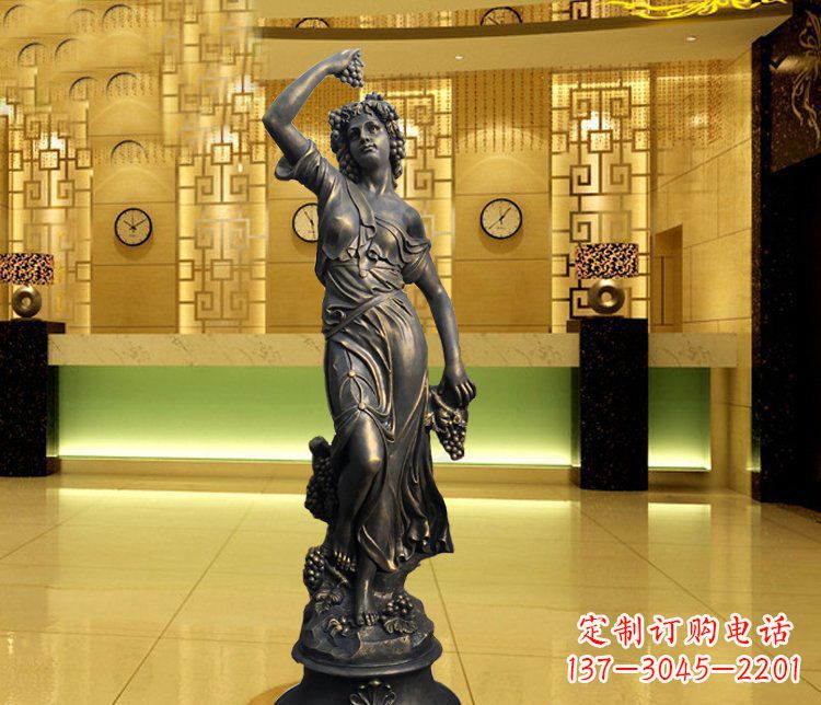 连云港西方女人别墅景观铜雕塑 (2)