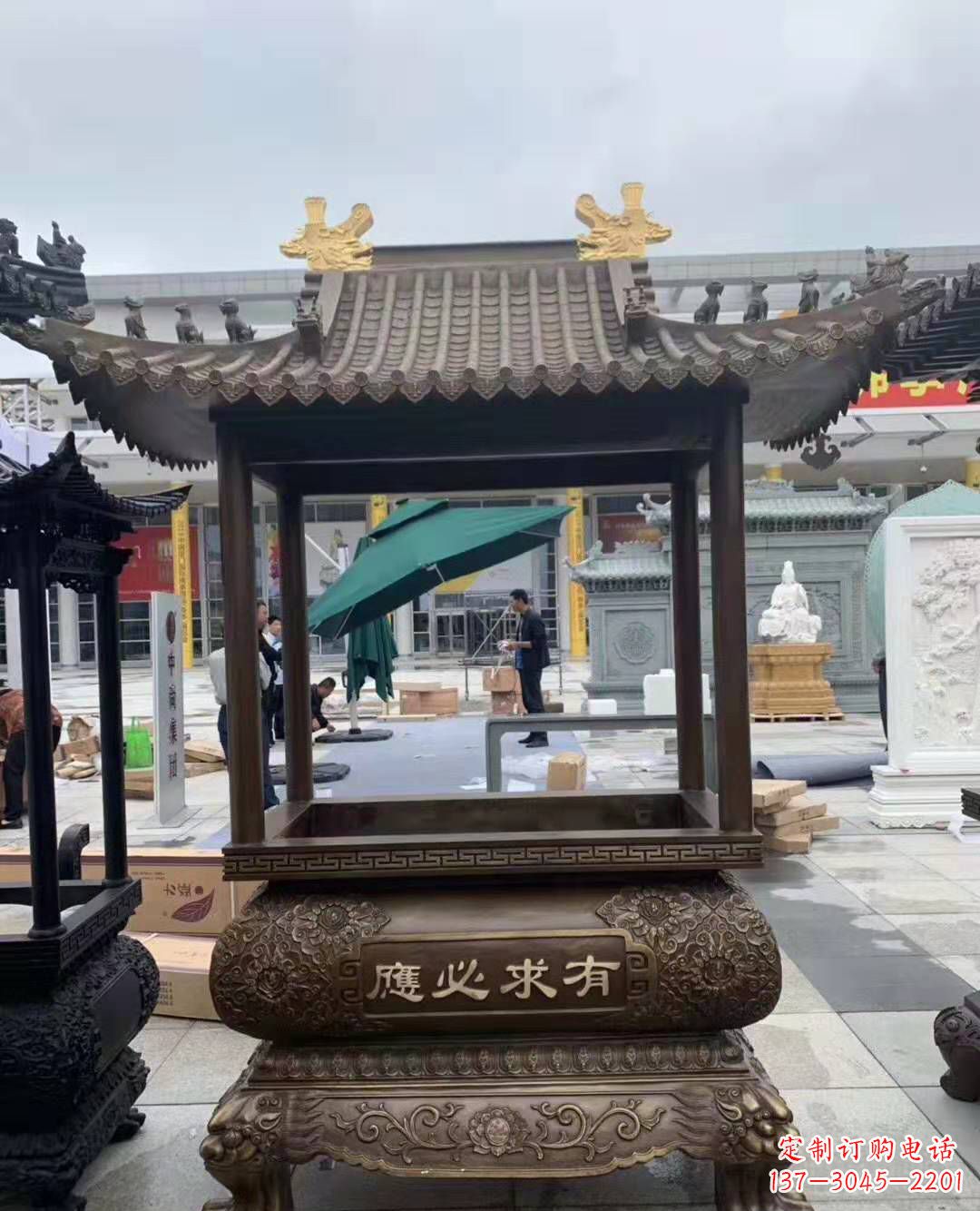 连云港香炉铜雕户外摆件寺庙景观雕塑