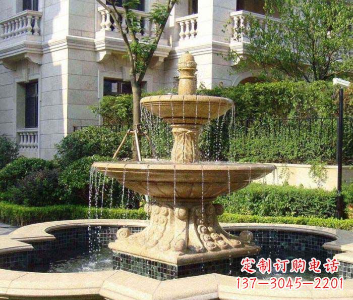 连云港小区景观大型喷泉石雕 (2)