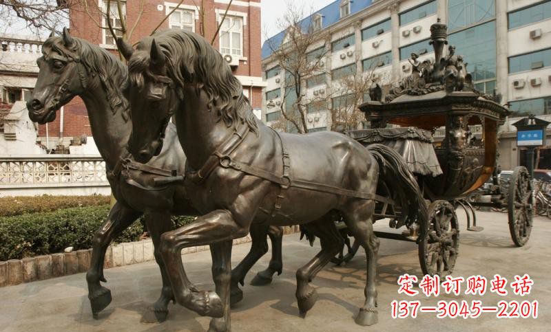 连云港小区欧式马车铜雕