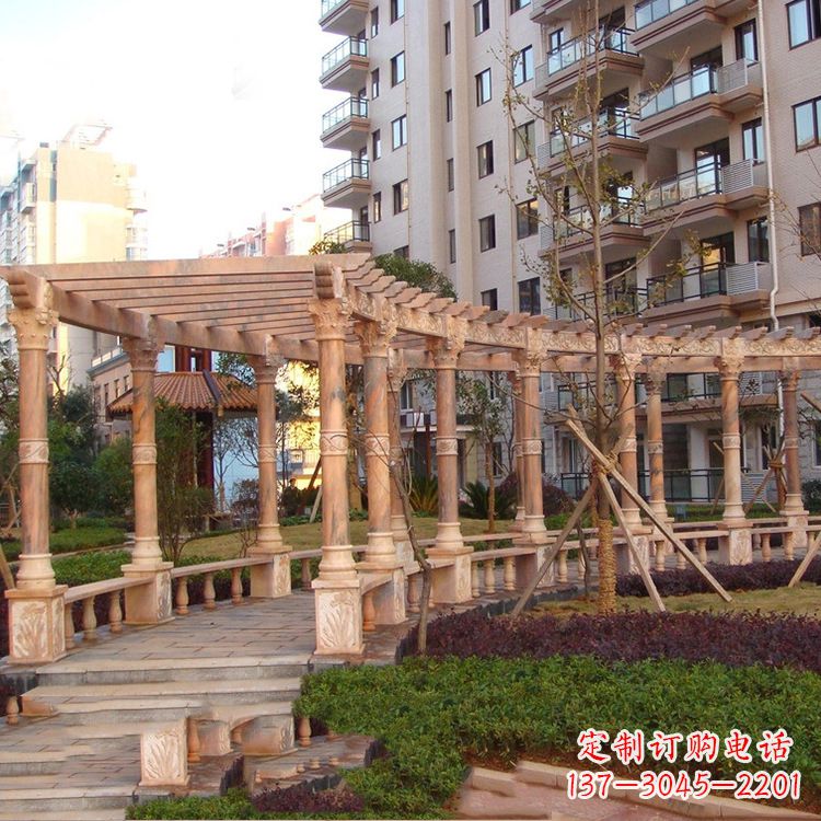 连云港小区石雕花架长廊
