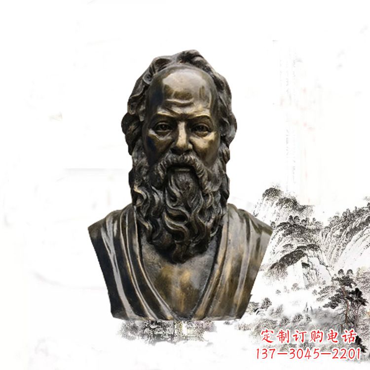 连云港校园名人苏格拉底头像雕塑