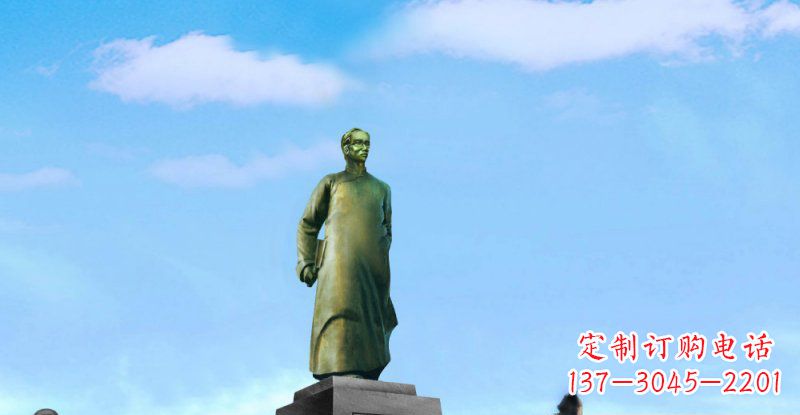 连云港校园朱自清近代名人铜雕