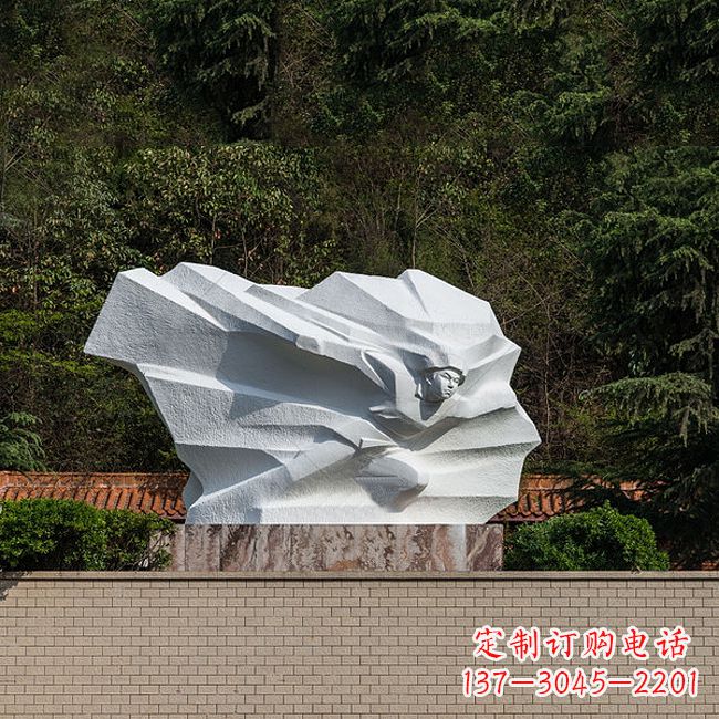 连云港英雄人物黄继光景区景点汉白玉石刻雕塑