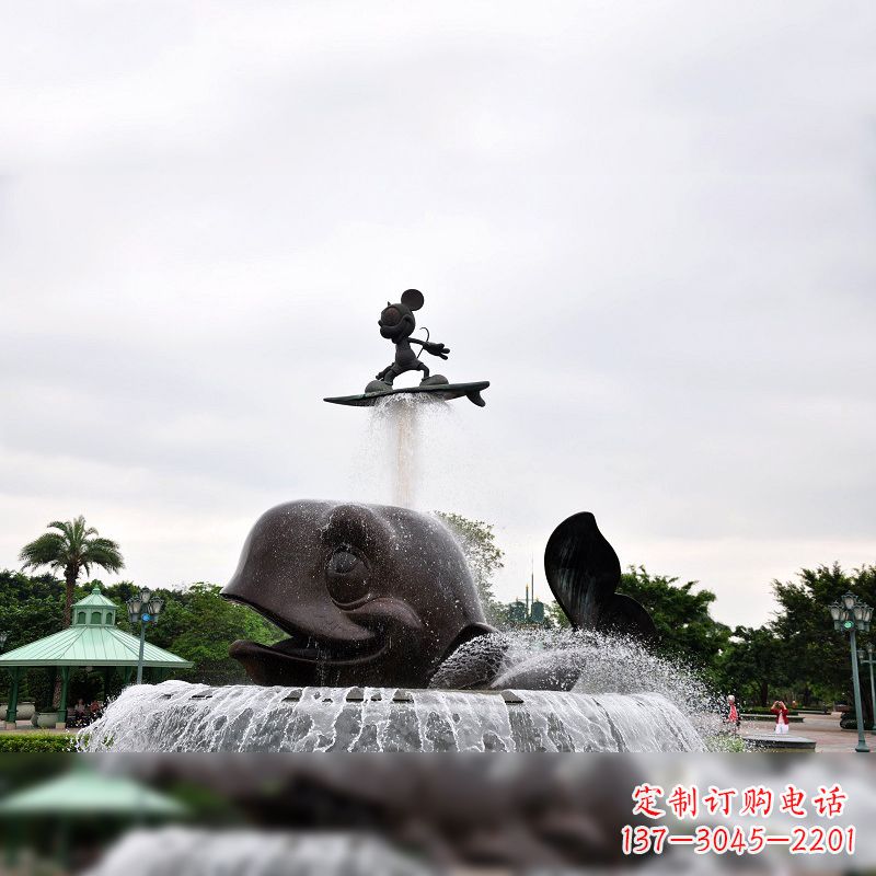 连云港鱼和小孩水景喷泉