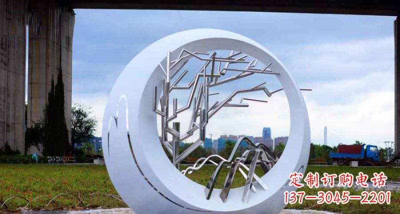 连云港园林不锈钢抽象树枝雕塑