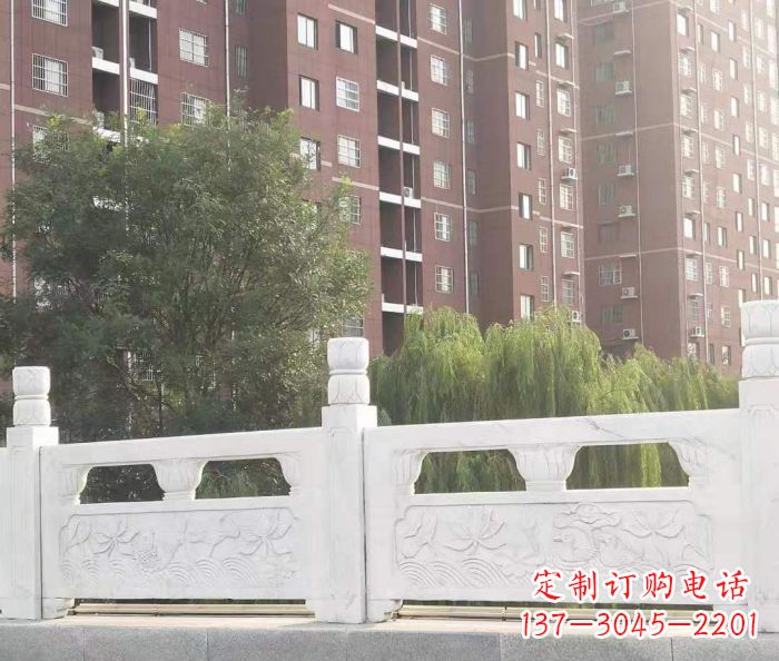 连云港园林汉白玉石浮雕栏板 (2)