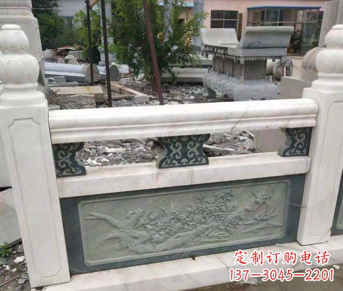 连云港园林景观大理石桥栏板石雕 (2)