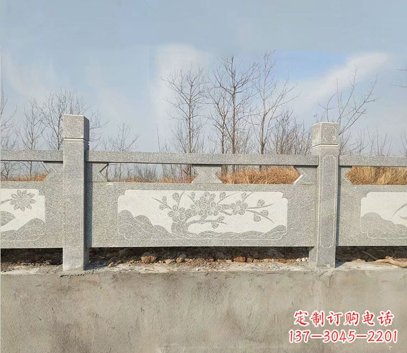 连云港园林梅花石浮雕栏板景观石雕