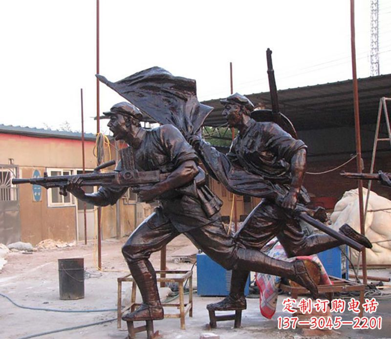 连云港战士人物铜雕