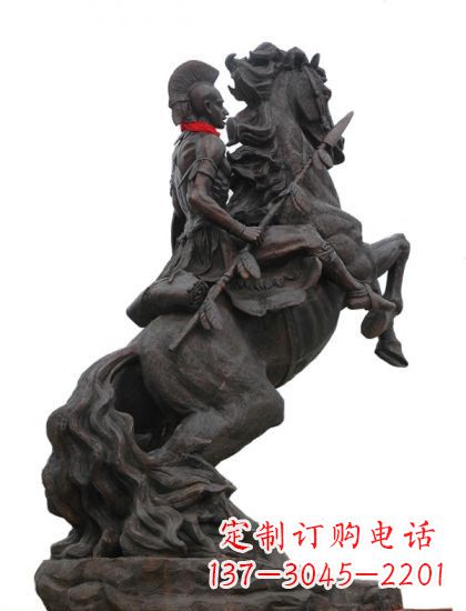 连云港战士与马 铸铜雕塑