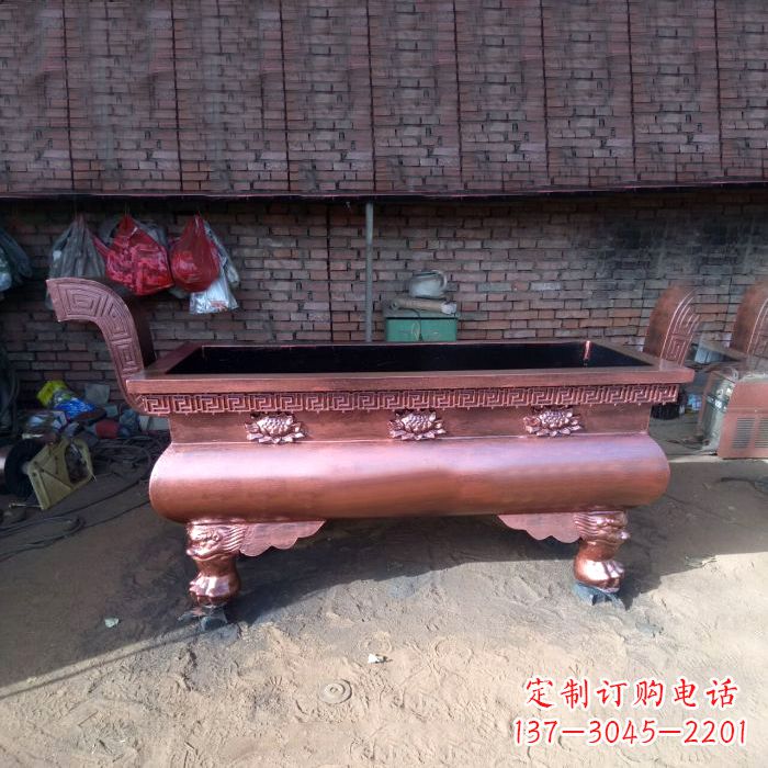 连云港长方形铜香炉
