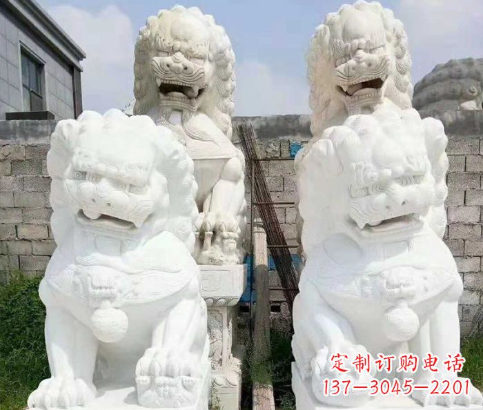 连云港招财动物汉白玉狮子石雕