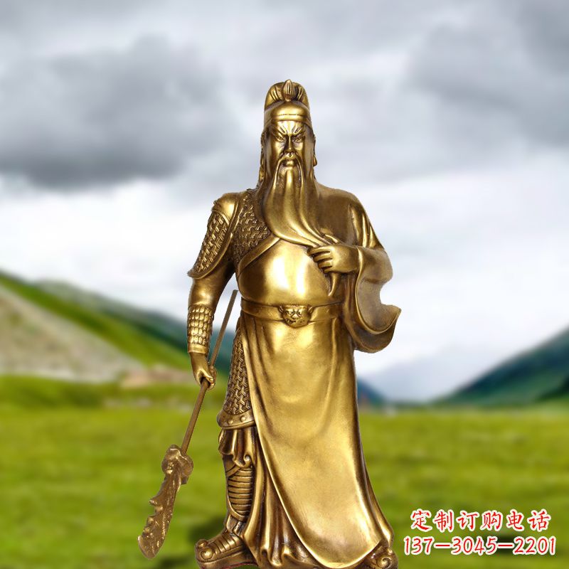 连云港招财关公铜雕像