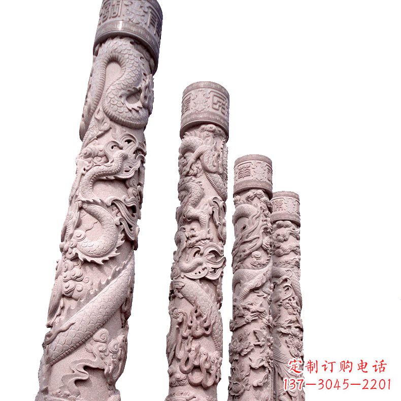 连云港中国传统龙柱石雕