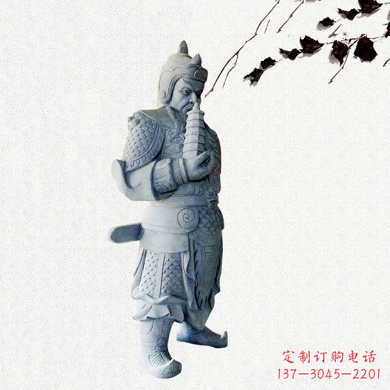 连云港中国古代神话中的托塔天王石雕塑