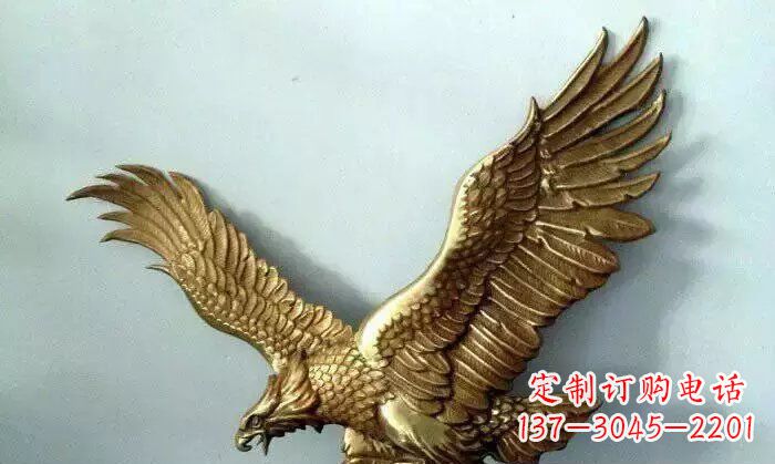 连云港铸铜老鹰企业动物铜雕 (2)