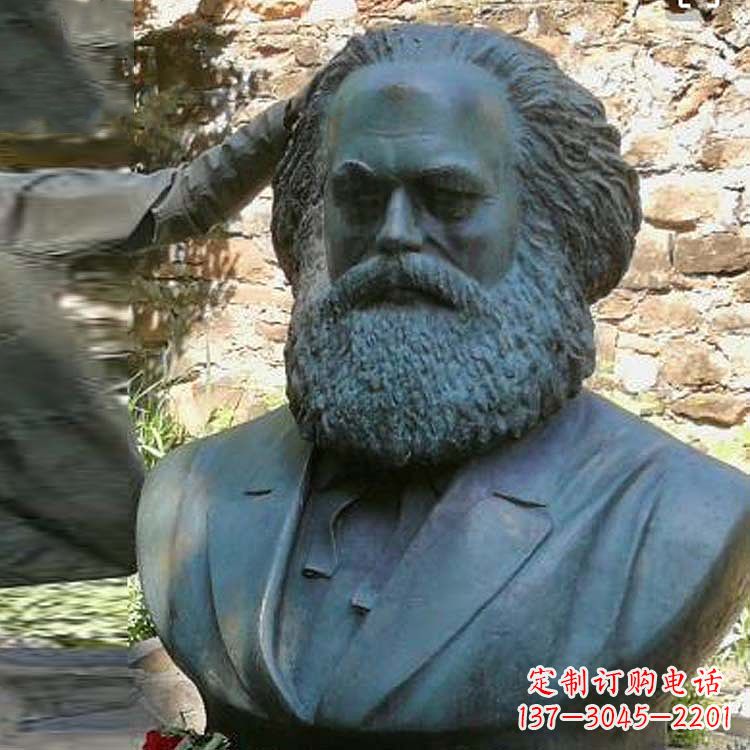 连云港铸铜名人无产阶级导师马克思头像雕塑