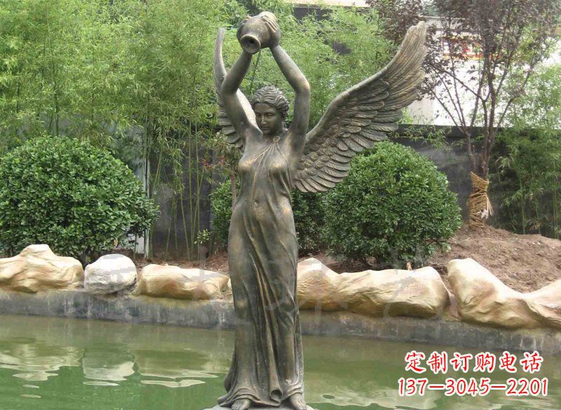 连云港铸铜欧式人物喷泉雕塑