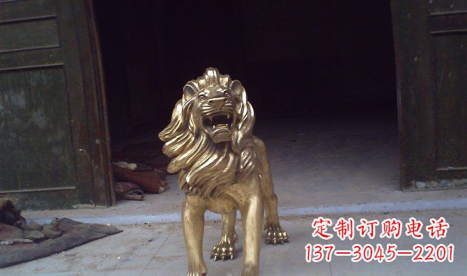 连云港铸铜狮子西洋狮子铜雕