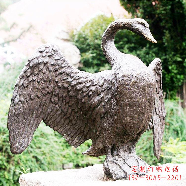 连云港铸铜天鹅雕塑