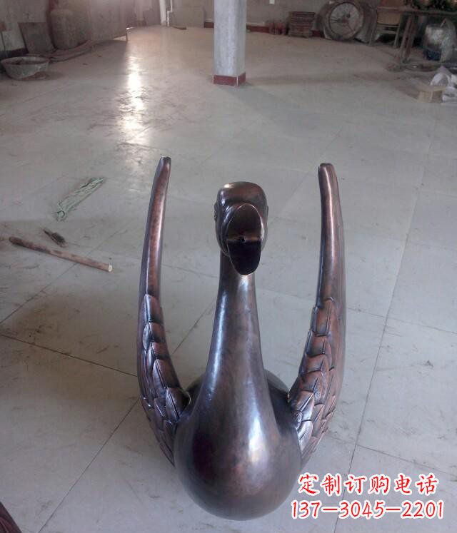 连云港铸铜天鹅公园动物铜雕