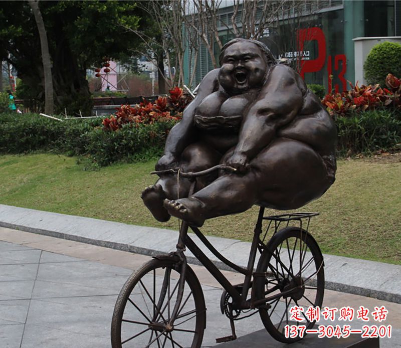 连云港自行车铜雕
