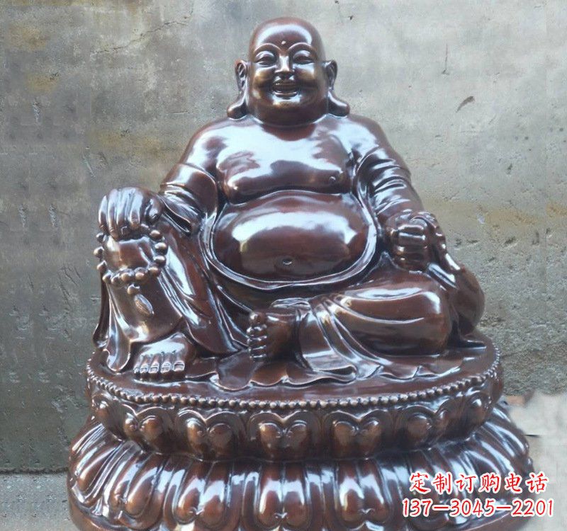 连云港宗教庙宇弥勒佛铜雕